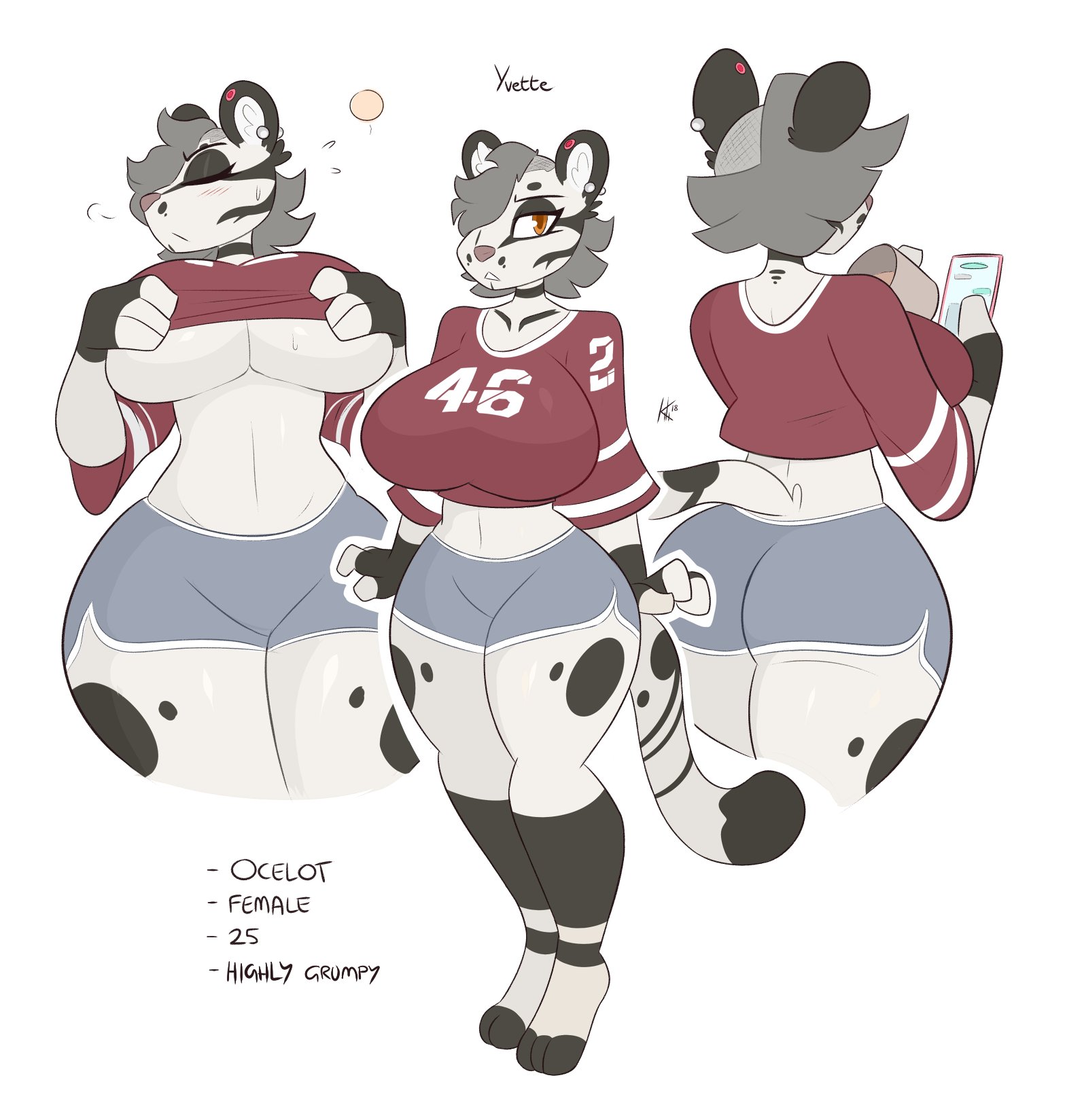 anthro, ass, big breasts, breasts, feline, female, fur, furry, kilinah, original, tagme, yvette (kilinah)