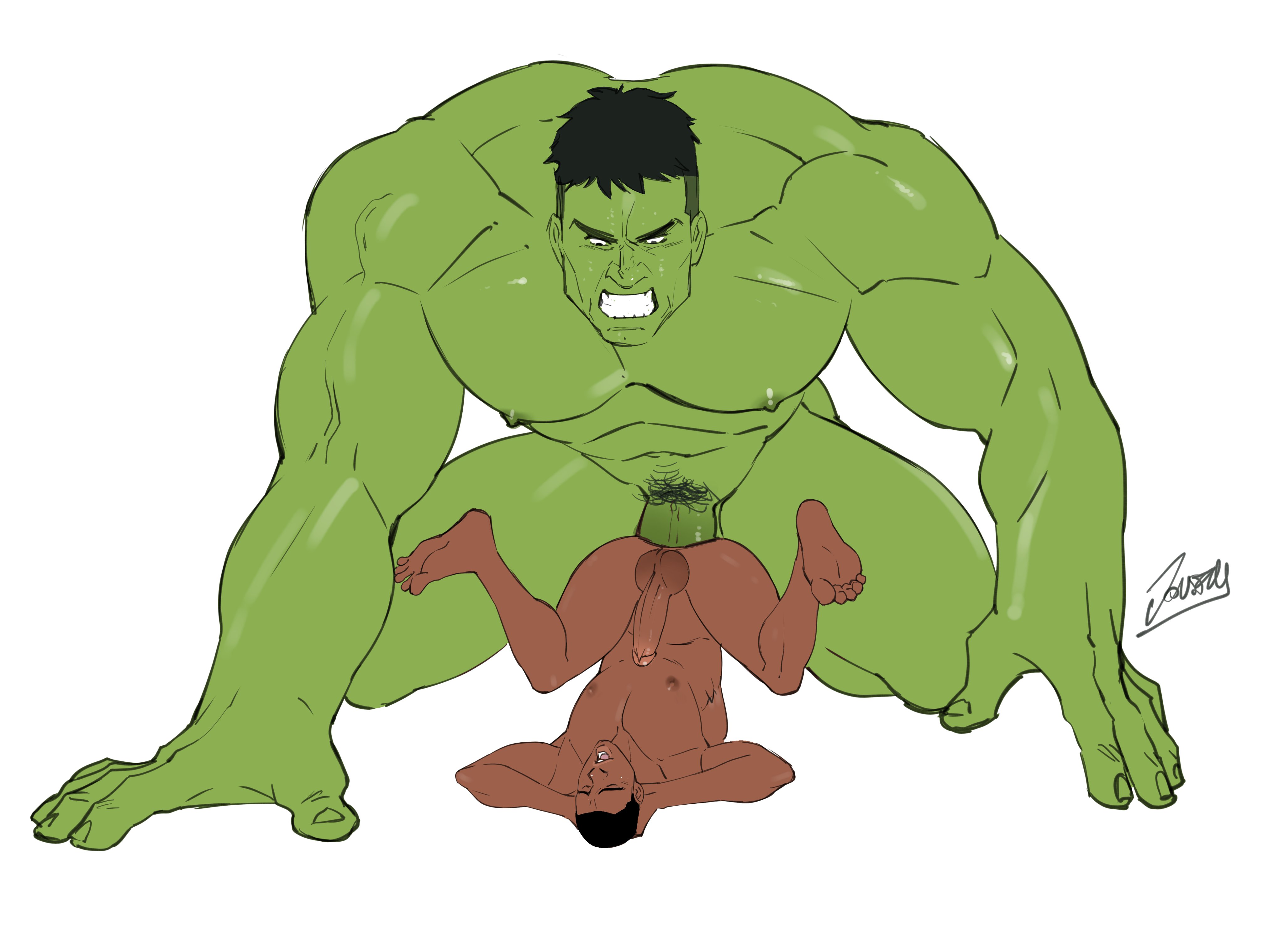 gay, hulk, hulk (series), jonsfw, male, male only, marvel, marvel comics, miles morales, spider-man, spider-man (series), spider-man into the spider-verse, yaoi