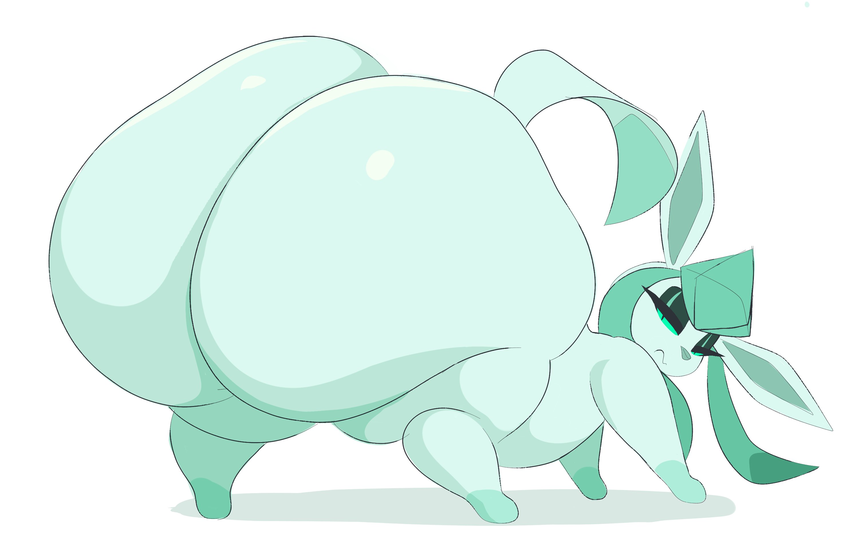 1girls, arizonathevixen, ass, big ass, big butt, bubble ass, bubble butt, chubby, chubby female, fat ass, female, female only, feral, furry, furry female, furry only, glaceon, green glaceon? (tagme), huge ass, hyper, hyper ass, pokemon, pokemon (species), rear view, solo, solo female, tagme, thick thighs, wide hips