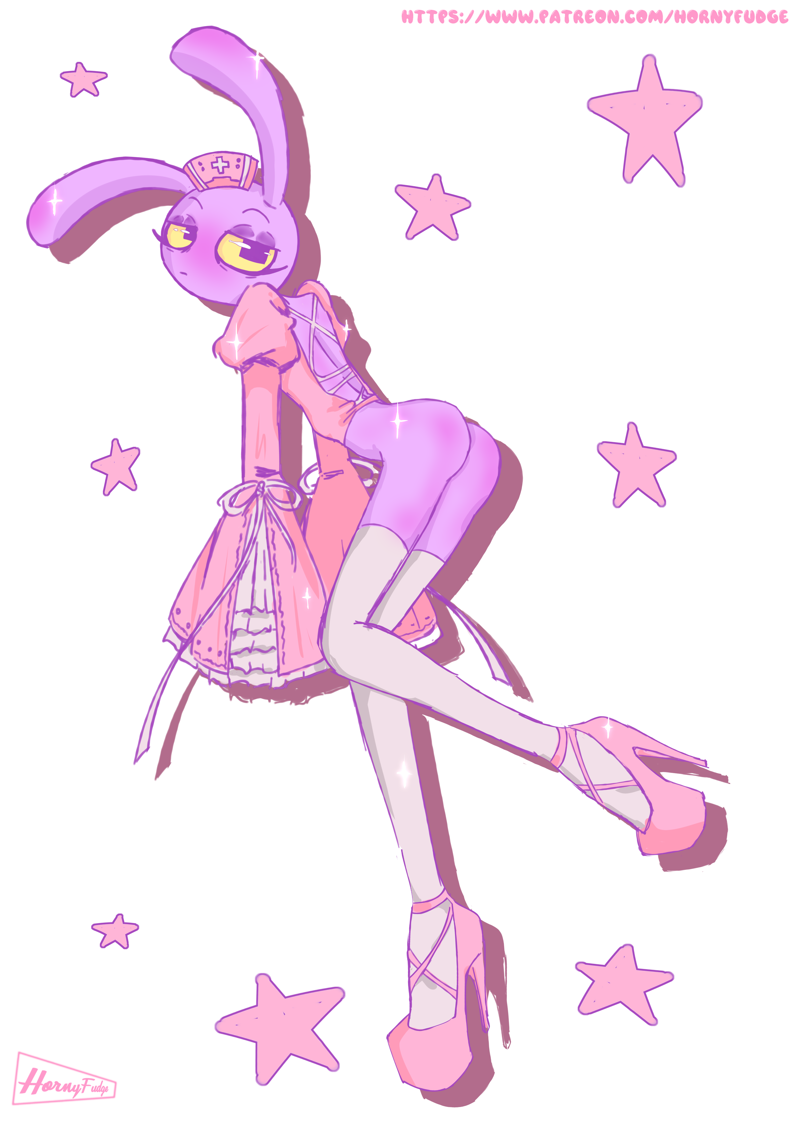 1boy, 1femboy, 2d, 2d (artwork), 2d artwork, anthro, anthro only, artist logo, ass, bunny, bunny boy, butt focus, color, femboy, glitch productions, gooseworx, hornyfudge, jax, jax (tadc), jax (the amazing digital circus), male, male only, purple body, purple skin, solo, solo femboy, solo male, tadc, the amazing digital circus, watermark, yellow eyes, yellow sclera