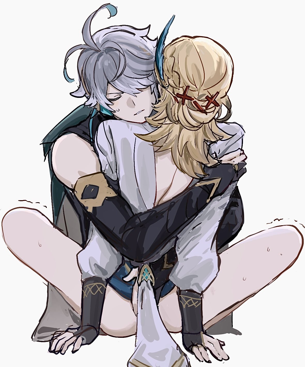 alhaitham (genshin impact), gay, genshin impact, implied sex, kaveh (genshin impact), male, male only, yaoi