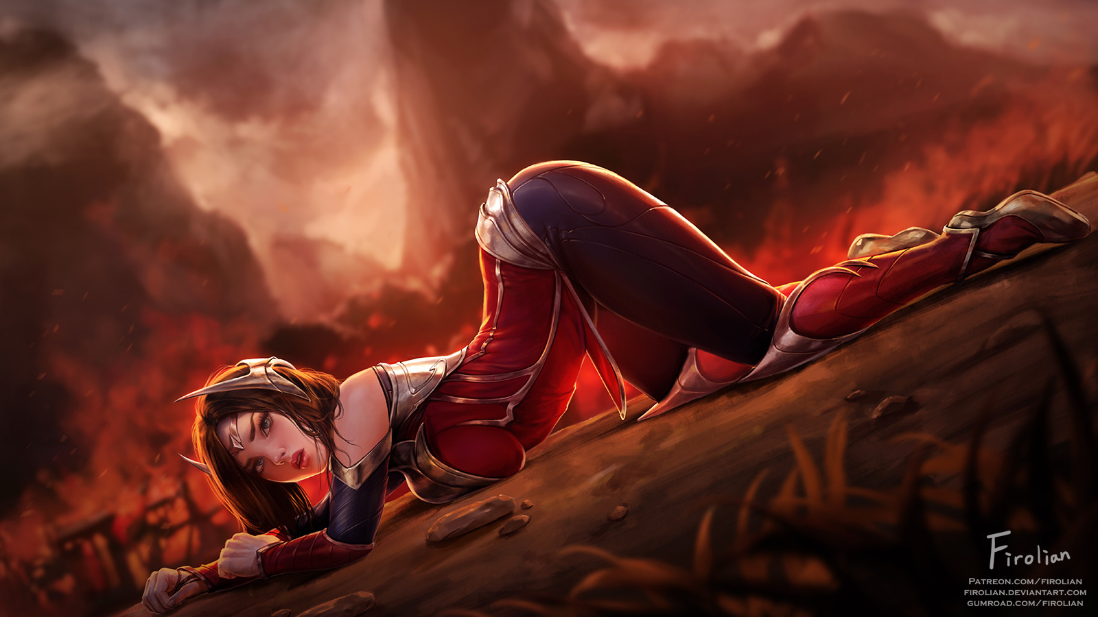 ass, ass up, breasts, clothed, face down ass up, female, firolian, irelia xan, league of legends, thighs, top-down bottom-up