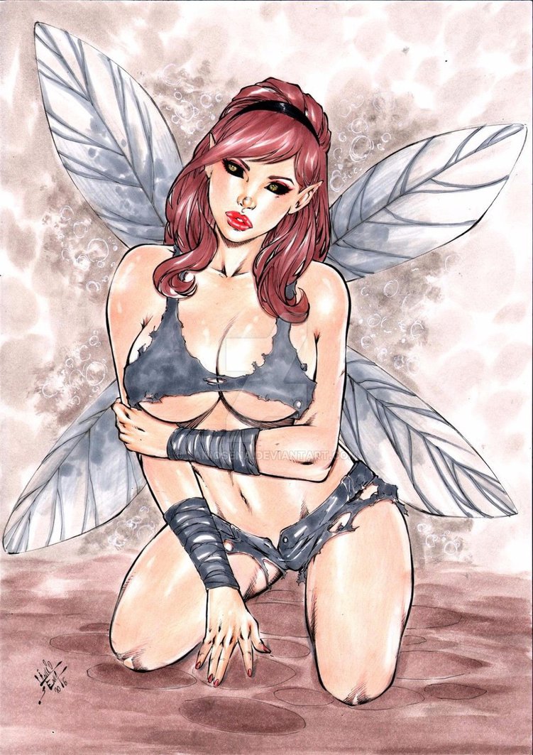 1girls 2016 4_wings abstract_background black_headband black_sclera blue_bra blue_shorts booty_shorts bra breasts cleavage curvaceous curvy dated deviantart ed_benes_studio elf_ears eyeshadow fairy_wings female female_only headband homo_superior hot_pants human insect_wings kneeling lanio_sena large_breasts leaning_forward long_hair makeup marvel marvel_comics mascara megan_gwynn midriff multi_wing mutant nail_polish pink_hair pinup pixie pointed_ears pointy_ears red_lips red_lipstick red_nail_polish red_nails short_shorts signature solo stomach superheroine thick_thighs thighs torn_bra watermark wings x-men yellow_eyes