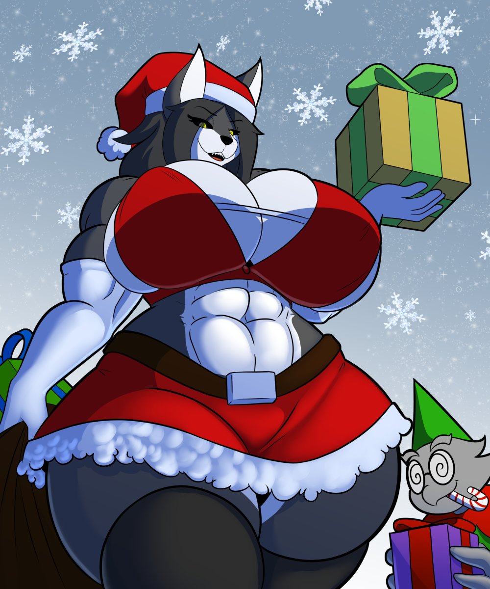 abs big_breasts breasts cleavage female furry huge_breasts lunarartstudios_(artist) muscular_female tagme thick_thighs wide_hips