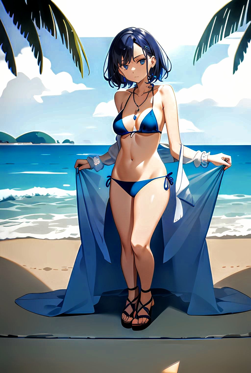 1girls ai_generated anime_coloring beach bikini edited_art female female_focus female_human female_only female_solo girlfriend legs nature naughty provocative seducing seduction seductive seductive_female sensual solo_female solo_focus solo_human tagme temptation thighs wife