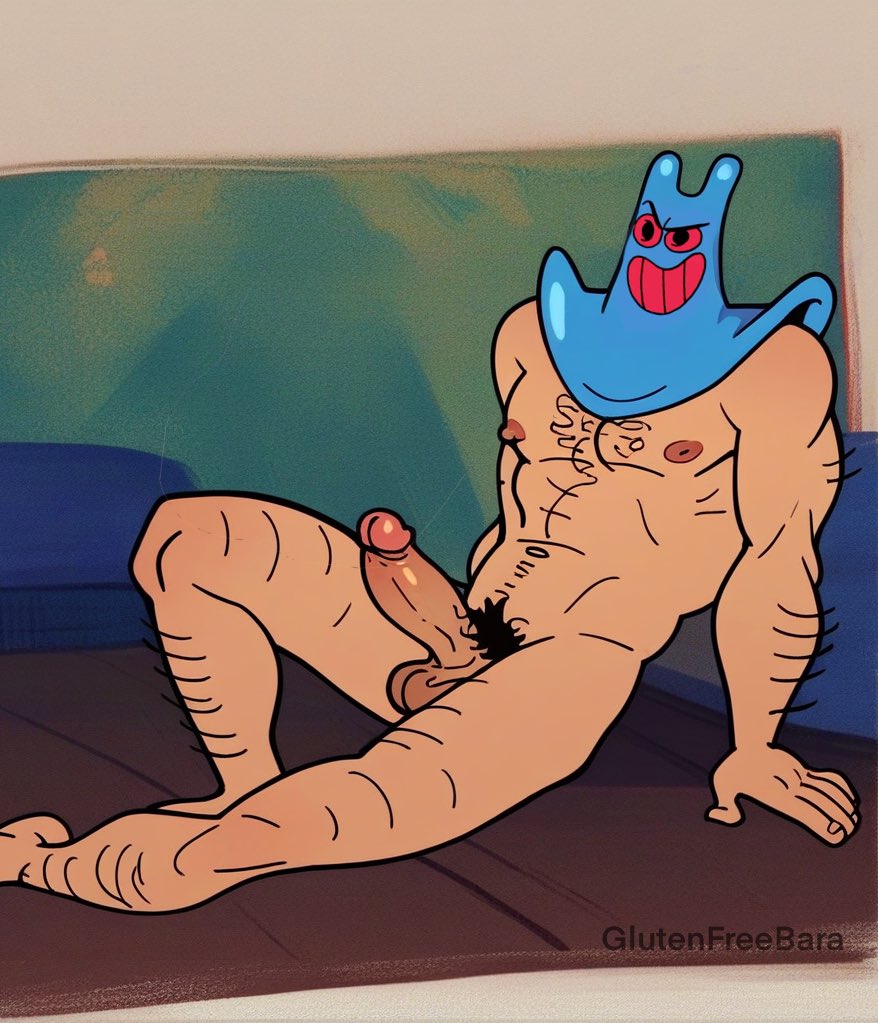 big_penis evil_grin evil_smile glutenfree_bara hairy_arms hairy_chest hairy_legs male_only man_ray mask masked_male naked naked_male nickelodeon nipples nude nude_male penis solo spongebob_squarepants tagme