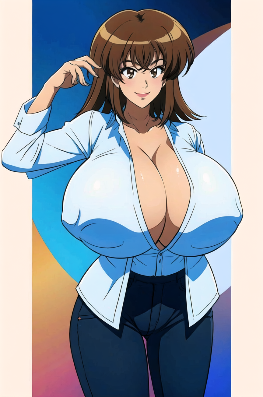 ai_generated big_ass big_breasts breast_expansion milf misaka_misuzu tktbro