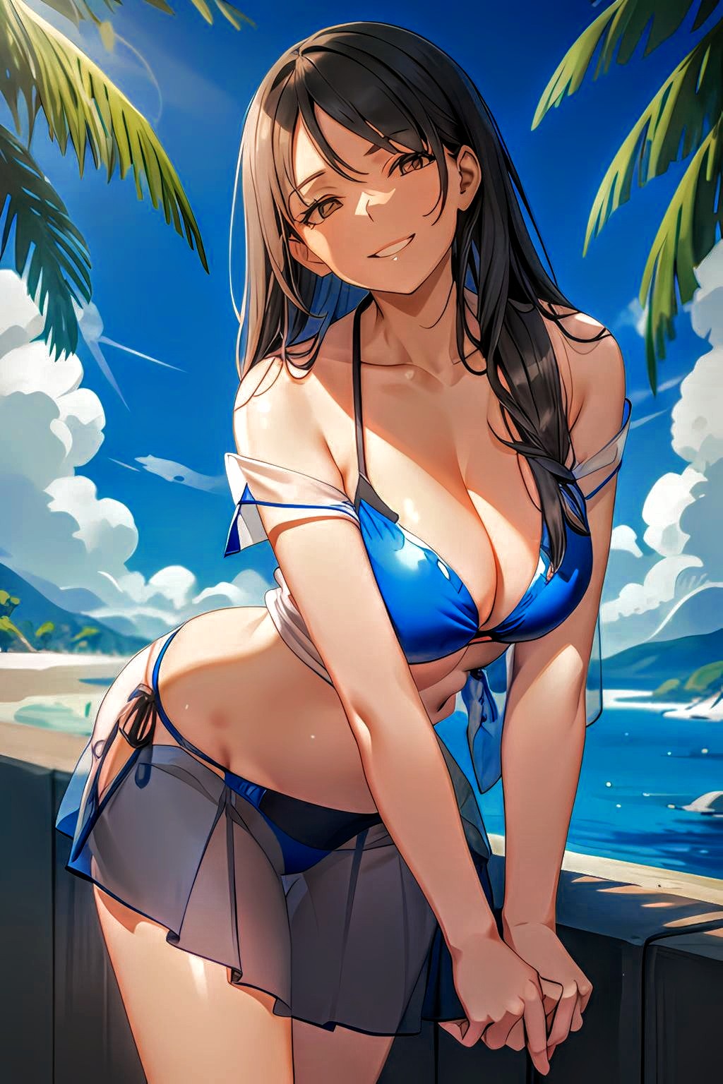 1girls ai_generated anime_coloring beach bikini edited_art female female_focus female_human female_only female_solo girlfriend legs nature naughty provocative seducing seduction seductive seductive_female sensual solo_female solo_focus solo_human tagme temptation thighs wife