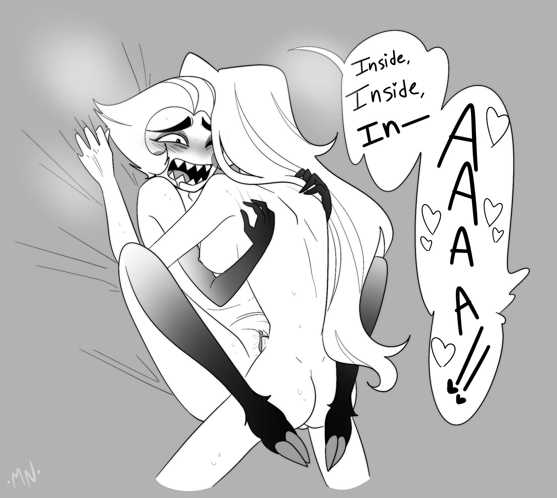 charlie morningstar (hazbin hotel), cuntboy, father and daughter, futanari, hazbin hotel, incest, incest (lore), lucifer morningstar (hazbin hotel), missionary, missionary position, mister nebulous, sex