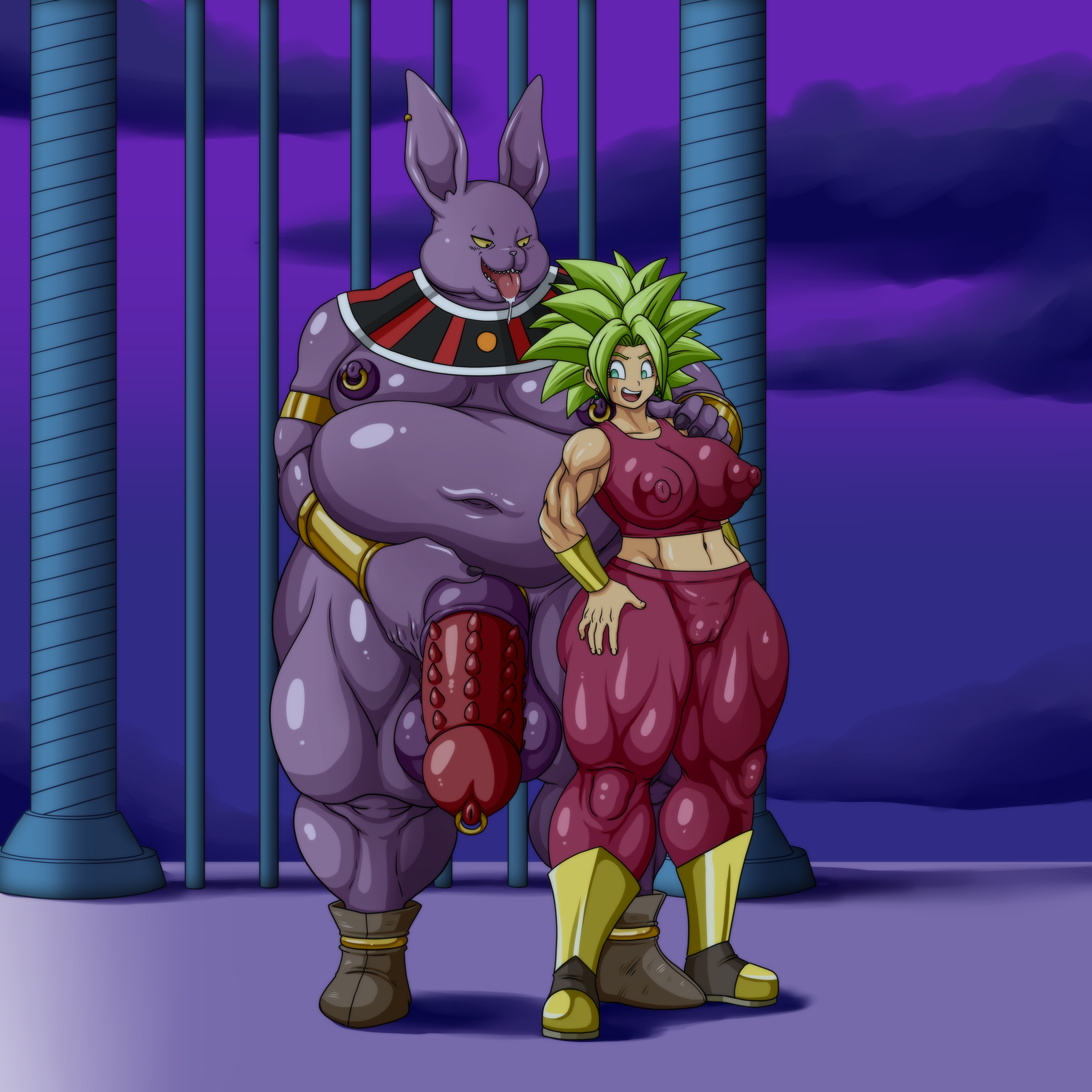 1boy, 1girls, 2d, 2d (artwork), age difference, anthro, anthro male, balls, big ass, big balls, big breasts, big penis, bouncing breasts, breasts, caulifla, champa, champanized, cuck, cuckold, cum, cum in pussy, cum inside, dominant male, dragon ball, dragon ball super, fat, fat male, female, female penetrated, female saiyan, femsub, furry, furry male, god of destruction, huge breasts, humanoid, impregnation, interspecies, kale, kefla, kefla (dragon ball), male, male penetrating, male penetrating female, male/female, maledom, malesub, married couple, married female, masturbating while watching, masturbation, netorare, ntr, penis, potara earrings, pregnant, pregnant belly, pregnant female, pregnant sex, pussy, saiyan, saiyan female, size difference, small penis, smile, standing, submissive female, submissive male, super belly, super breasts, thighhighs, tongue, tongue kiss, tongue out, ugly bastard, ugly man, universe 6, vlaimk, watching sex, wedding ring