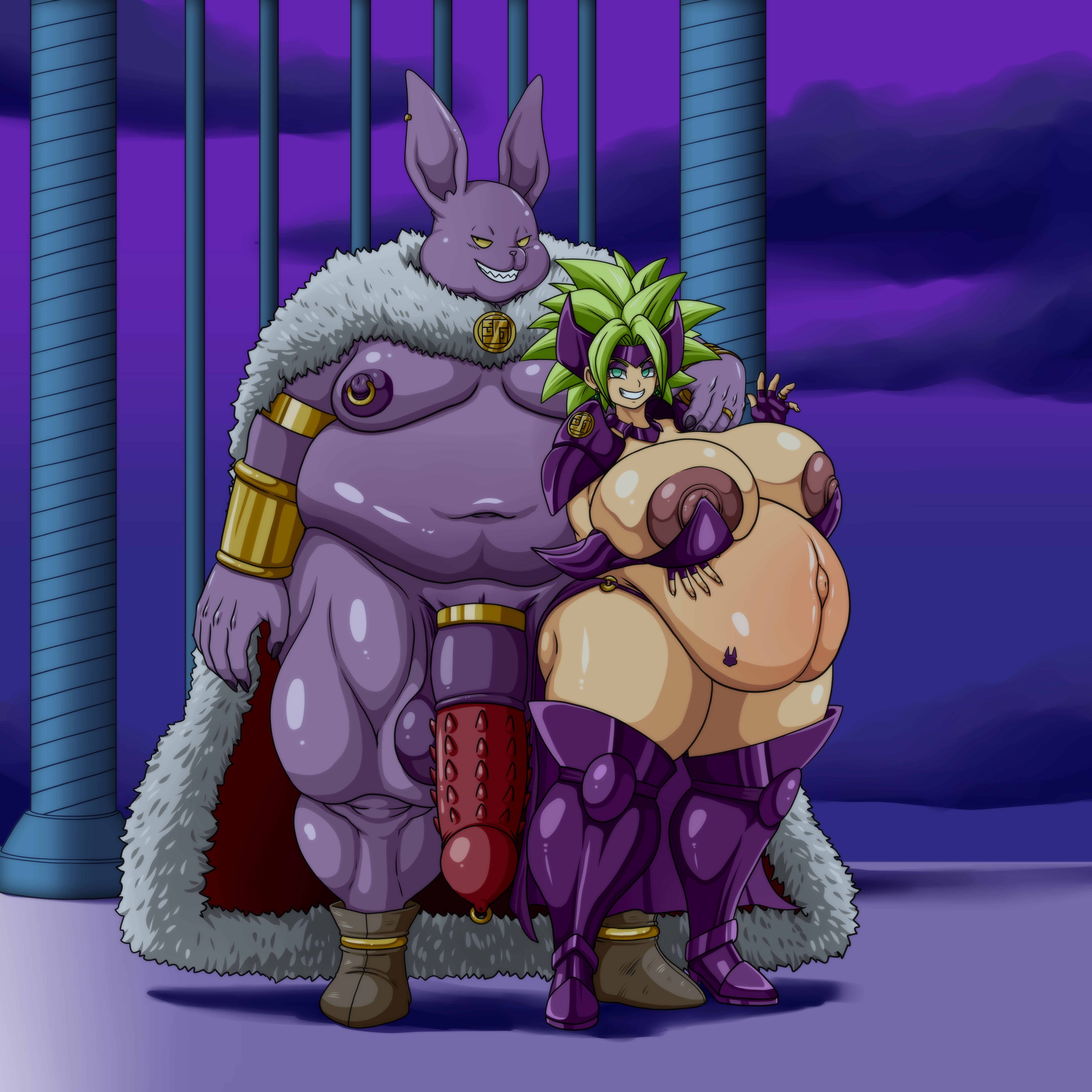 1boy, 1girls, age difference, anthro, anthro male, balls, belly tattoo, big ass, big balls, big breasts, big penis, bouncing breasts, breasts, caulifla, champa, champanized, cuck, cuckold, cum, cum in pussy, cum inside, dominant male, dragon ball, dragon ball super, fat, fat female, fat male, female, female penetrated, female saiyan, femsub, french kiss, french kissing, furry, furry male, god of destruction, huge breasts, humanoid, impregnation, interspecies, kale, kefla, kefla (dragon ball), legendary super saiyan, male, male/female, maledom, married couple, married female, masturbating while watching, masturbation, netorare, ntr, penis, potara earrings, pregnant, pregnant belly, pregnant female, pussy, saiyan, saiyan female, size difference, small penis, smile, standing, super belly, super breasts, super saiyan, super saiyan 2, thighhighs, tongue, tongue kiss, tongue out, ugly bastard, ugly man, universe 6, vlaimk, wedding ring