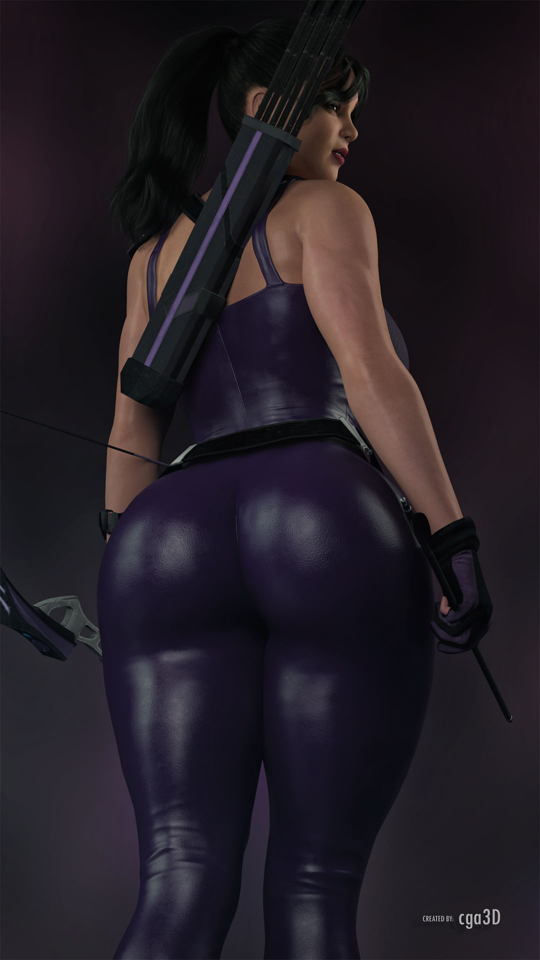 1girls 3d ass athletic athletic_female big_ass big_breasts bow_and_arrow brown_hair busty celebrity cga3d clothed_female curvy disney+ erotichris female_focus female_only fit fit_female hailee_steinfeld hawkeye_(series) hourglass_figure human human_only kate_bishop light-skinned_female light_skin marvel marvel_cinematic_universe marvel_comics pawg purple_clothing quiver solo straight_hair thick thick_ass thick_legs thick_lips thick_thighs thighs tight_clothing tights voluptuous voluptuous_female wide_hips