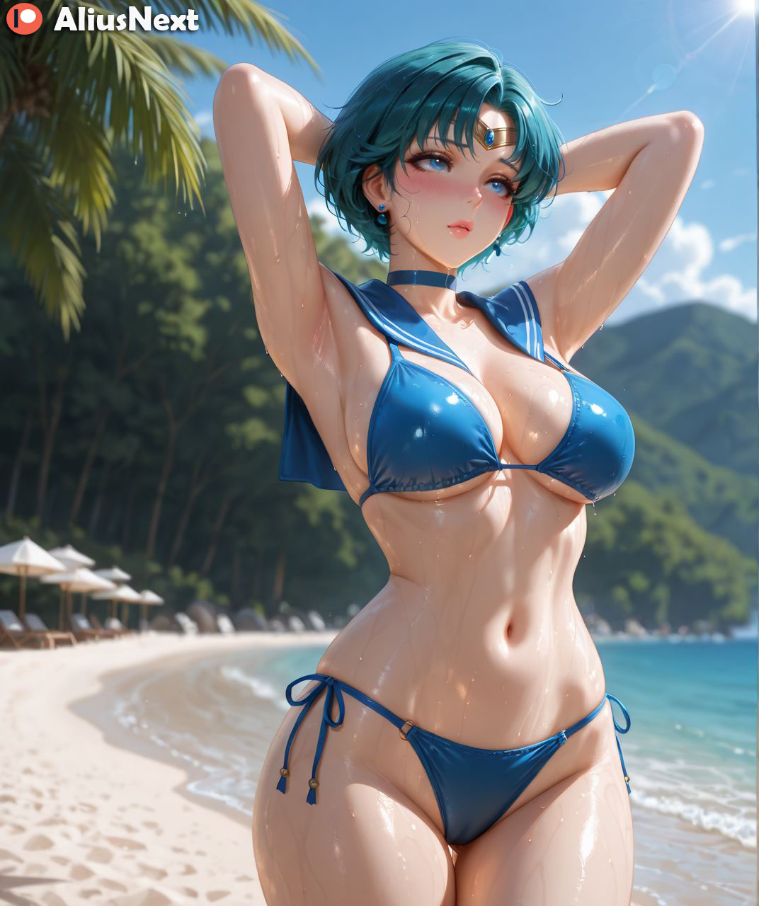 1girls, ai generated, aliusnext, ass, big ass, big breasts, bishoujo senshi sailor moon, blue eyes, blue hair, breasts, female, female only, hi res, high quality, highres, huge ass, huge breasts, light skin, light-skinned female, lingerie, massive ass, massive breasts, mature, mature female, patreon, sailor mercury, sweat, sweatdrop, sweating, sweaty, sweaty body, sweaty breasts, thick, thick ass, thick hips, thick legs, thick lips, thick thighs, voluptuous, voluptuous body, voluptuous female