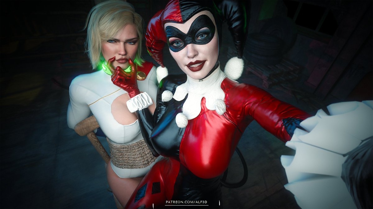 2girls, 3d, alf3d, alien, alien girl, alien humanoid, ass, batman (series), big ass, big breasts, breasts, bust, busty, chest, clown, clown girl, curvaceous, curvy, curvy figure, dc, dc comics, female, harley quinn, harley quinn (arkham), harley quinn (classic), harley quinn (suicide squad game), hips, hourglass figure, huge ass, huge breasts, humanoid, injustice 2, justice league, justice society of america, kara zor-l, karen starr, kryptonian, large ass, large breasts, legs, light skin, light-skinned female, mature, mature female, power girl, power girl (injustice), slim waist, suicide squad, suicide squad: kill the justice league, superman (series), thick, thick hips, thick legs, thick thighs, thighs, voluptuous, waist, wide hips