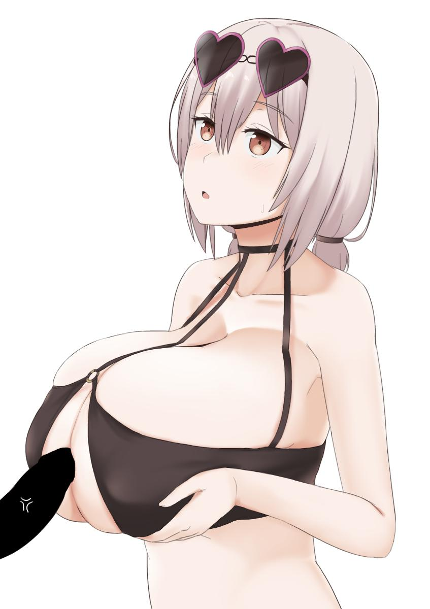 1boy 1girls azur_lane breasts cleavage erection female huge_breasts light-skinned_female light_skin male male_silhouette nao_(ritsancrossover) paizuri penis penis_silhouette royal_navy_(azur_lane) silhouette sirius_(azur_lane) sirius_(scorching-hot_seirios)_(azur_lane) straight sunglasses sunglasses_on_head