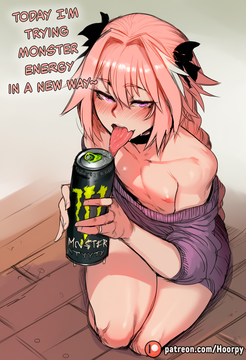 1boy, 1femboy, 2025, ai generated, aroused, aroused face, aroused male, astolfo (fate), astolfo (fate/apocrypha), astolfo (saber) (fate), big thighs, blush, braid, braided hair, can, caption, comic, comic page, comic panel, comics, energy drink, english, english text, excited, fate (series), fate/grand order, femboy, femboy focus, femboy only, feminine, feminine body, feminine male, holding, holding object, hoorpy, horny, horny male, indoors, licking, male, male focus, male only, monster energy, monster energy drink, nipples, nipples visible through clothing, patreon, patreon logo, patreon url, patreon username, pink hair, purple eyes, sexy, sexy body, sexy pose, sitting, sitting on floor, small male, solo, solo focus, solo male, story, sweater, sweaty, sweaty body, text, thighhighs, thighs, tiny male, tongue, tongue out, trap