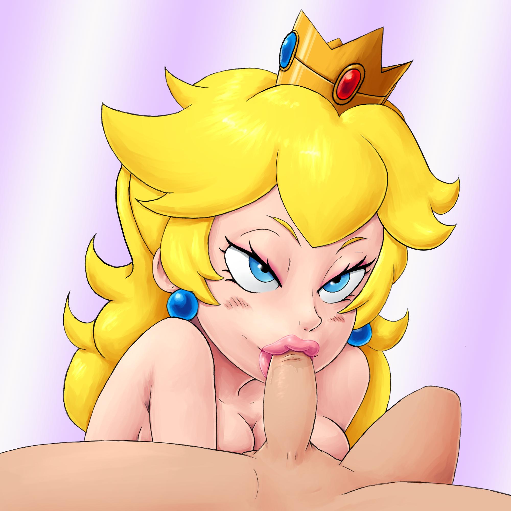 :>=, 1boy, 1girls, bedroom eyes, big breasts, big lips, blonde hair, blowjob, blue eyes, blush, breasts, cleavage, cock hungry, colored, covered breasts, crown, earrings, eyeshadow, fellatio, female, female focus, half-closed eyes, human, large breasts, light skin, light-skinned female, light-skinned male, lips, lipstick, long hair, male, male pov, mario (series), naked, naughty face, nintendo, nude, oral, pale skin, pearl earrings, penis, pleasure face, pov, princess peach, royalty, simple background, small penis, small penis adoration, soubriquetrouge, straight, thick lips