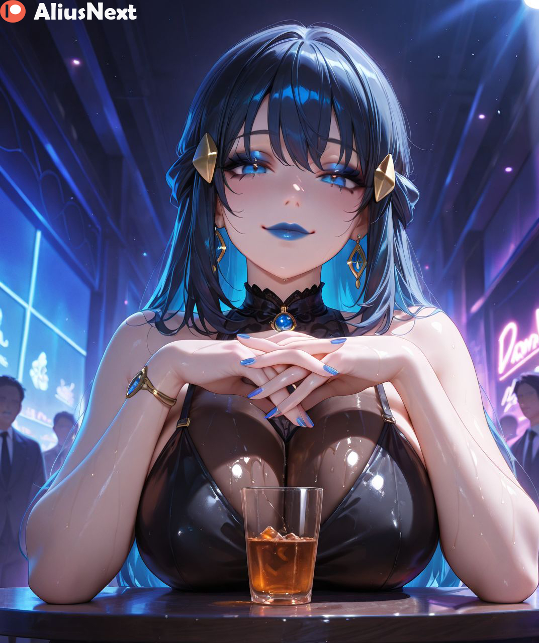 1girls, ai generated, aliusnext, ass, big ass, big breasts, blue eyes, blue hair, blue lipstick, blue nails, breasts, dawn (pokemon), female, female focus, hi res, high quality, high resolution, highres, huge ass, huge breasts, light skin, light-skinned female, lingerie, lipstick, male, massive ass, massive breasts, mature, mature female, nail polish, patreon, pokemon, sweat, sweatdrop, sweating, sweaty, sweaty body, sweaty breasts, thick, thick ass, thick hips, thick legs, thick lips, thick thighs