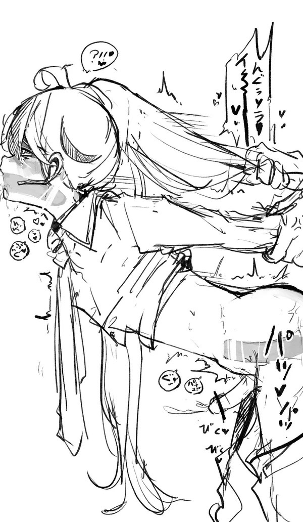 ?!!, anal, anal sex, blowjob, deepthroat, hair pull, holding, holding arm, japanese text, library of ruina, male, ponytail hold, project moon, sex, spitroast, threesome, yan vismok, yaoi