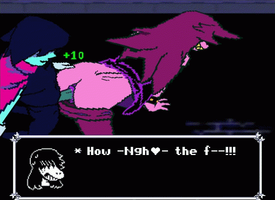 1boy 1girls anal anal_sex anthro ass blue_hair blue_skin butthole chokaso clothed deltarune doggy_style female height_difference hud human interspecies kris_(deltarune) larger_female male penis pixel_art purple_hair purple_skin scalie sex shorter_male size_difference smaller_male smile straight susie_(deltarune) taller_girl teeth text thick_thighs wide_hips