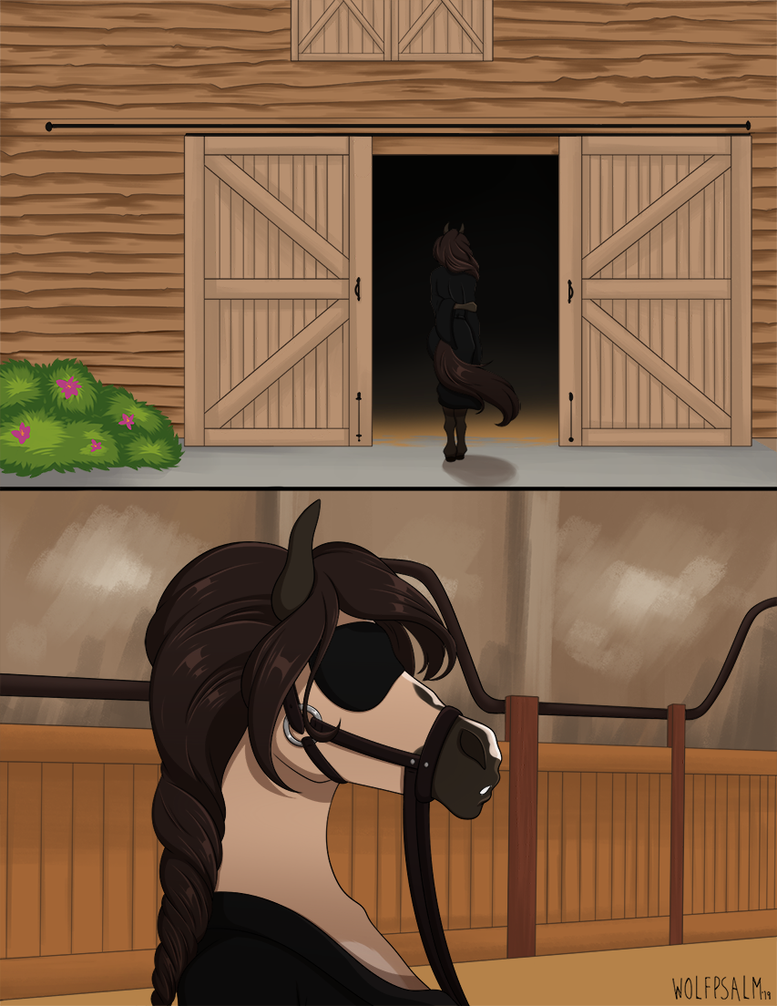 2019 anthro chewythewolf comic equid equine female horse mammal sage wolfpsalm