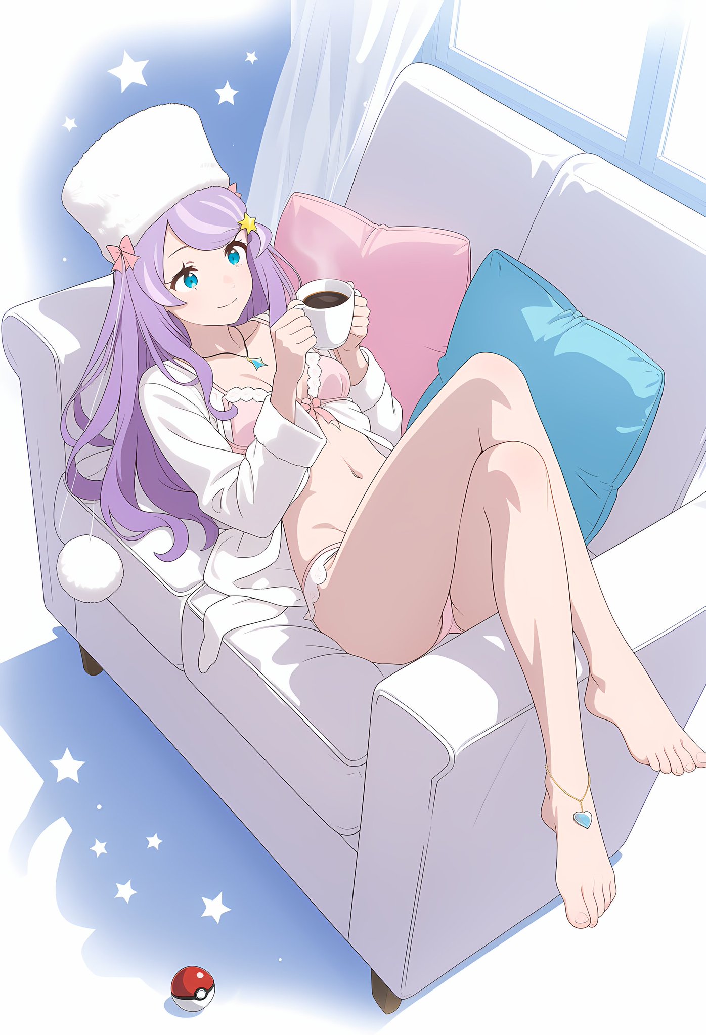 1girls, ai assisted, anastasia hoshin, ankle bracelets, ankles, bare legs, bare midriff, bare thighs, beautiful, beautiful body, beautiful girl, beautiful legs, beauty, belly, belly button, blue eyes, breedable, breedable hips, collar, crossed legs, cute face, dangling feet, dangling legs, feet, feet fetish, foot fetish, hat, hips, hips outline, imminent foot worship, imminent footjob, knees, knees up, legs, legs crossed, legs fetish, long hair, long legs, navel, navel cutout, navel fetish, pakfaia, perfect body, perfect feet, perfect legs, petite, petite body, petite breasts, petite female, petite girl, purple hair, re:zero kara hajimeru isekai seikatsu, sexiest, sexy, sexy body, sexy feet, sexy female, sexy legs, sexy pose, sitting, slender, slender body, slender build, slender legs, slender waist, slim body, slim female, slim figure, slim girl, slim thick, slim torso, slim waist, smiling, smooth body, smooth skin, thick thighs, thighs, thin body, thin female, thin waist, toes, violet hair