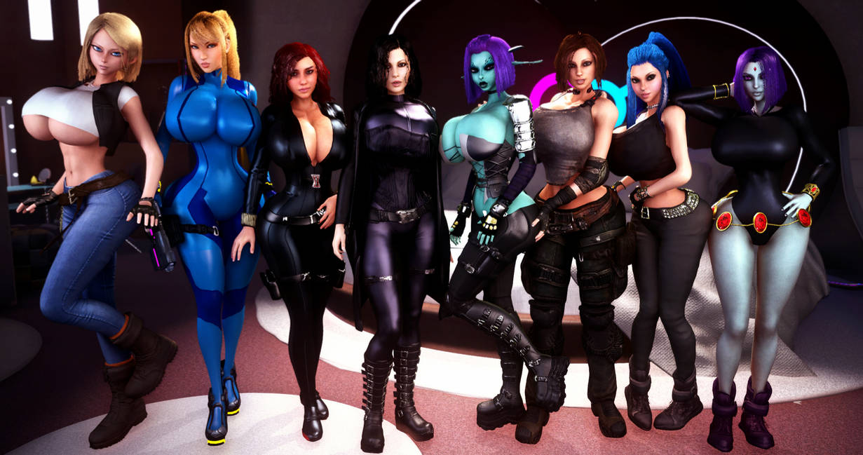 3d 3d_(artwork) 6+girls 8girls alternate_breast_size android_18 bad_anatomy becca_(vaako) big_breasts bimbo black_bodysuit black_hair black_widow_(marvel) blue-skinned_female blue_eyes blue_hair blue_skin bodysuit breasts breasts_bigger_than_head bulletstorm busty cambion catsuit cleavage clothing corset crossover curvy dc dc_comics demon demon_girl dragon_ball dragon_ball_super dragon_ball_z dreadlocks elf female female_only garry's_mod gigantic_breasts gmod grey-skinned_female grey_skin half_demon hand_on_hip hips hourglass_figure huge_breasts human humanoid hybrid jeans kate_beckinsale large_breasts leather leotard light-skinned_female light_skin long_ears long_pointy_ears looking_at_viewer low_cut_top marvel marvel_comics metroid midriff multiple_females multiple_girls natasha_romanoff necklace nipples open_bodysuit open_clothes pants pointy_ears purple_hair rachel_roth raven_(dc) red_hair s.h.i.e.l.d. samus_aran sci-fi science_fiction scifi selene_(underworld) short_hair shounen_jump skin_tight small_waist soria superheroine teen_titans thick thick_legs thick_thighs thighs thin_waist tight_clothes tight_clothing tight_fit top_heavy trishka_novak underboob underworld unreal_tournament unzipped unzipped_bodysuit vaako vampire vampire_girl virtamate voluptuous wasp_waist wide_hips