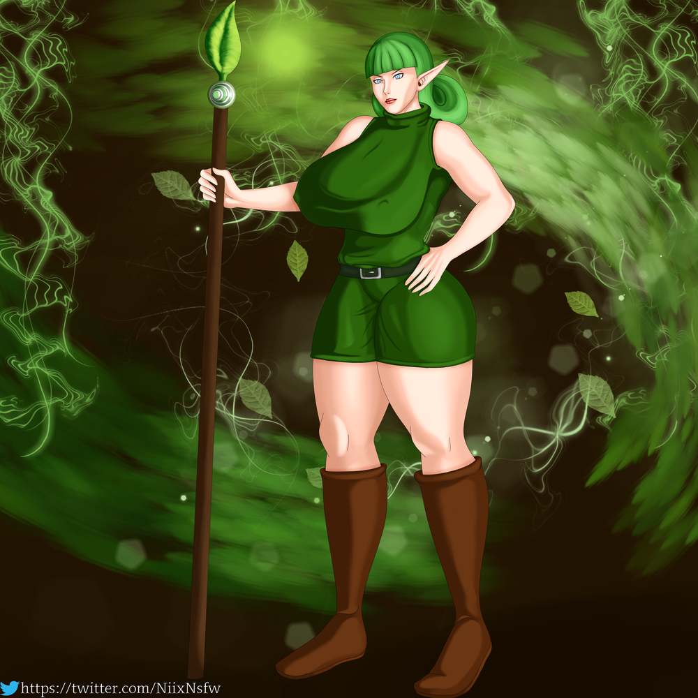 aged_up big_ass big_breasts fado fado_(ocarina_of_time) green_hair kokiri niixnsfw ocarina_of_time the_legend_of_zelda