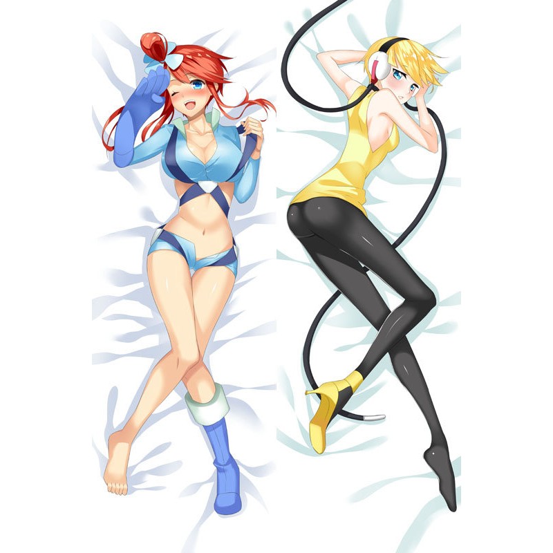 2girls ass bed blonde_hair elesa_(pokemon) elesa_(pokemon_bw) female female_only gym_leader laying_on_bed multiple_girls nintendo open_mouth pokemon pokemon_bw red_hair shoes short_blonde_hair short_hair skyla_(pokemon) smile tight_pants