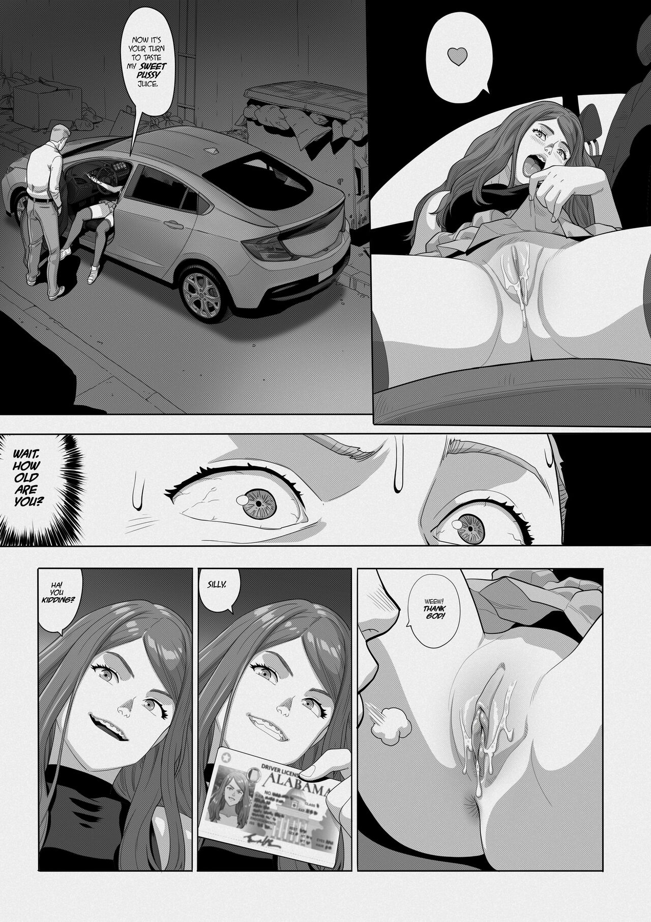 1boy, 1girls, black and white, comic, comic page, female, male, monochrome, original, tagme, tammy (tekuho), teenager, tekuho