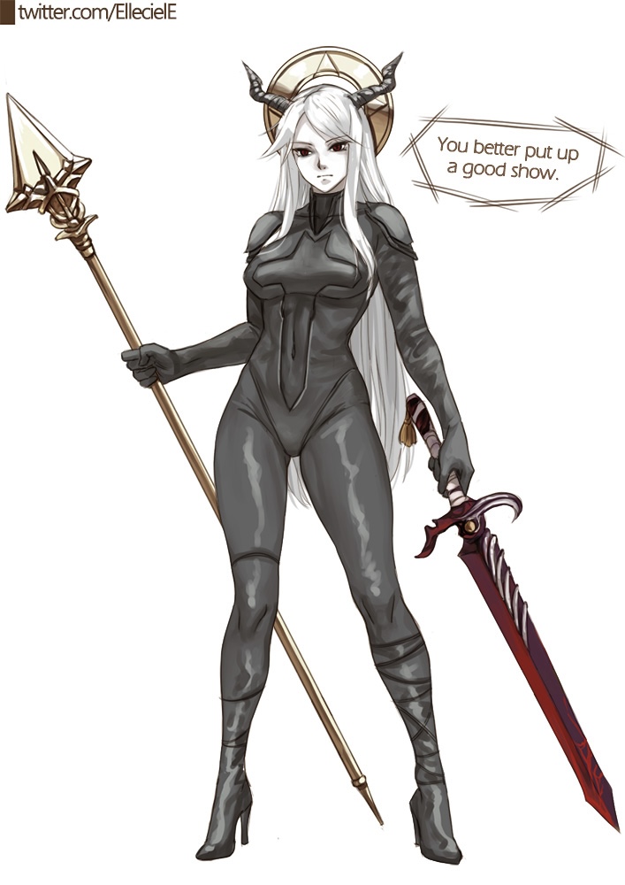 alternate_costume alternate_version_at_source alternate_version_available elleciel.eud fear_and_hunger fear_and_hunger:_termina female_focus female_only holding_weapon sfw_version solo_female the_heartless_one