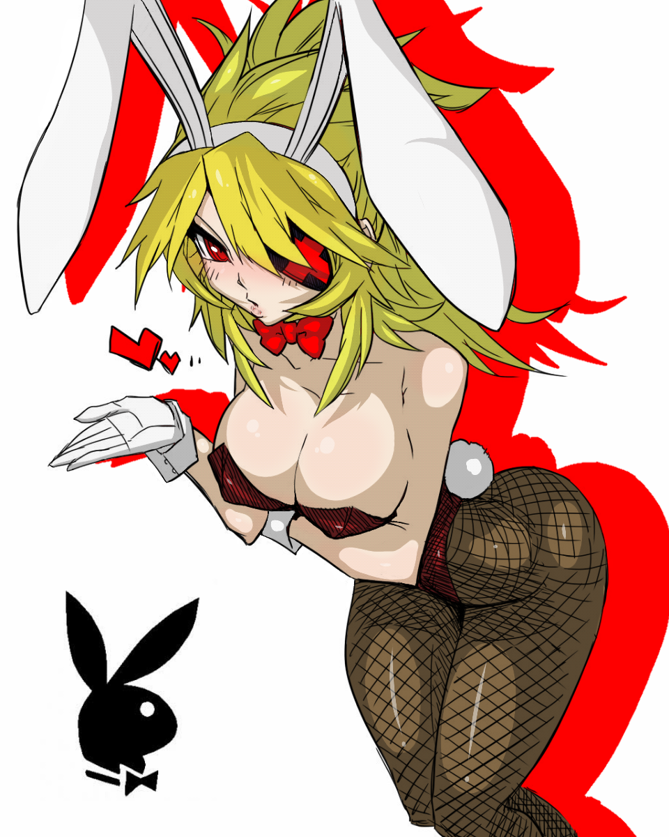 black_general breasts bunnysuit eyepatch female mugenjin precarious_woman_executive_miss_black_general tagme