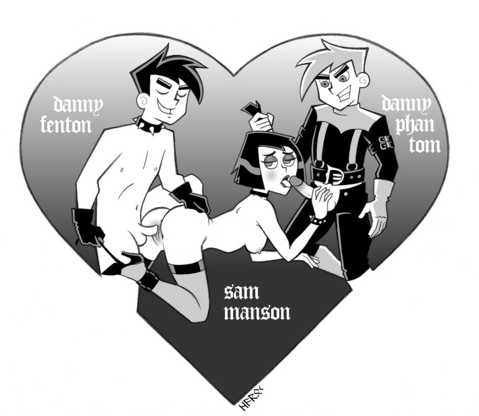 1girls alpha_male canon_couple danny_fenton danny_phantom doggy_style female harok human male sam_manson straight straight_hair tagme