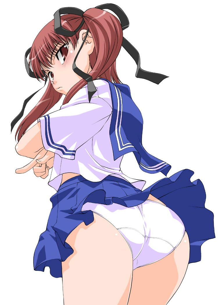 ass konoe_sunao panties pov pov_ass school_uniform seifuku serafuku shinama solo sunao_konoe tsuyokiss underwear white_panties