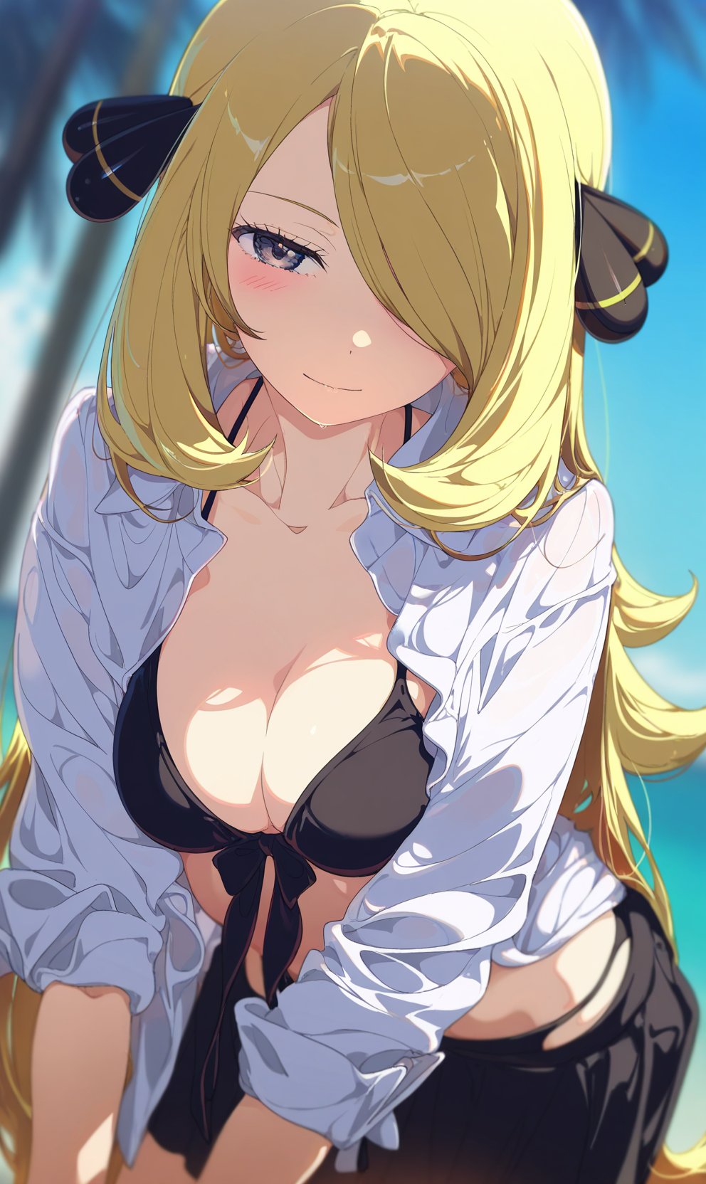 ai generated, cynthia (pokemon), female, highres, kenken2022257, pokemon