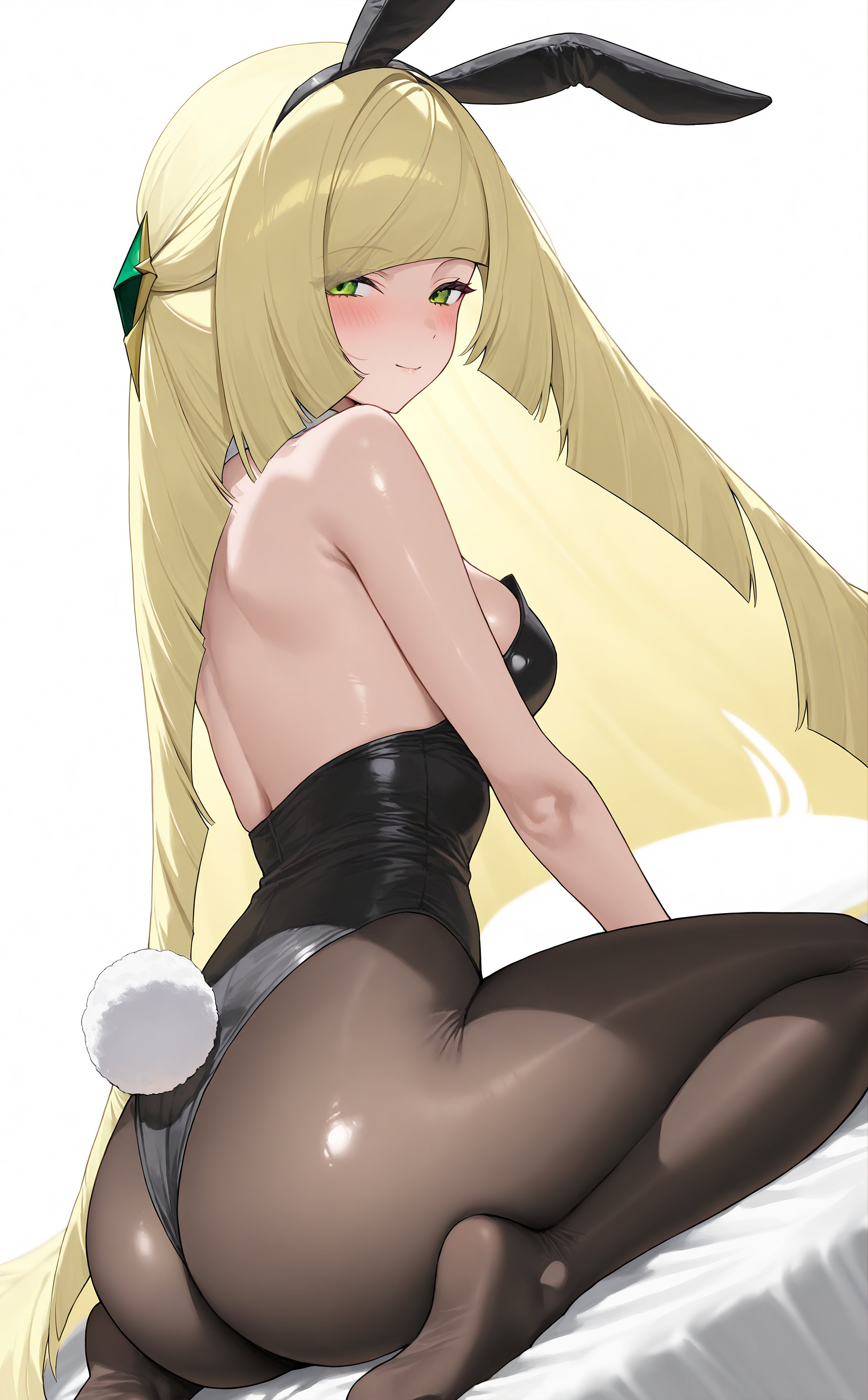 ai generated, female, kenken2022257, lusamine (pokemon), playboy bunny, pokemon