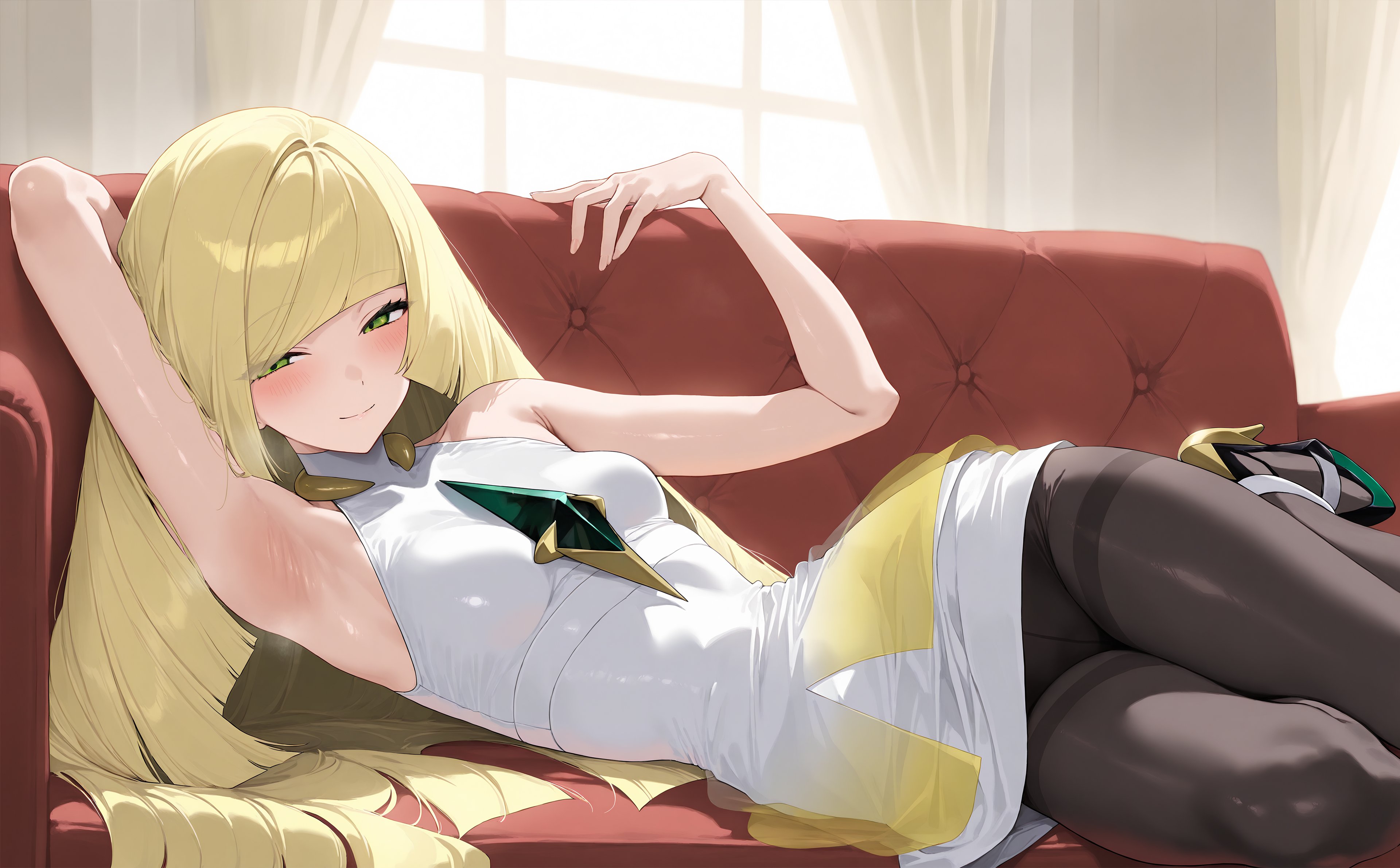 ai generated, armpits, female, highres, kenken2022257, lusamine (pokemon), pokemon