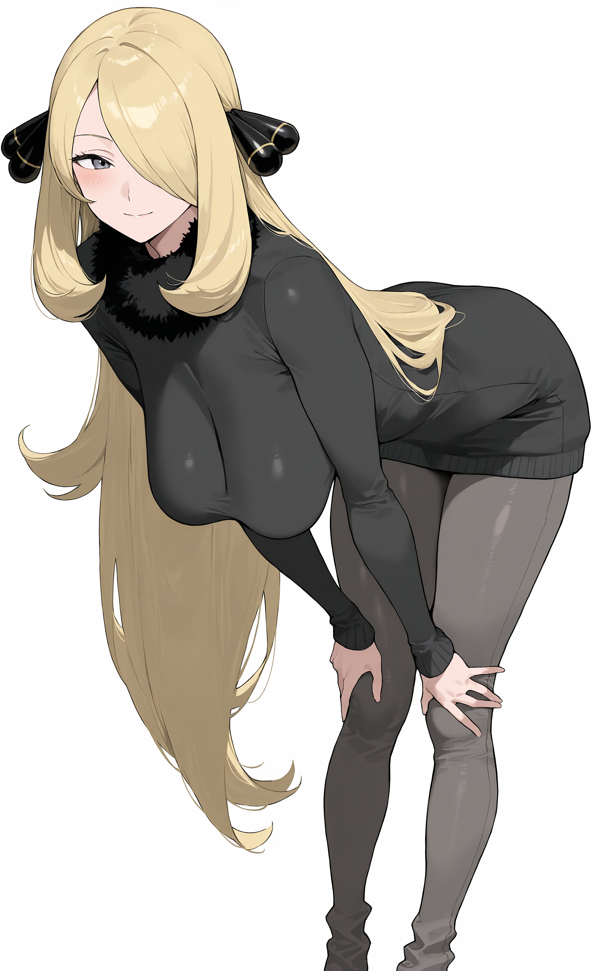 ai generated, cynthia (pokemon), female, highres, kenken2022257, pokemon