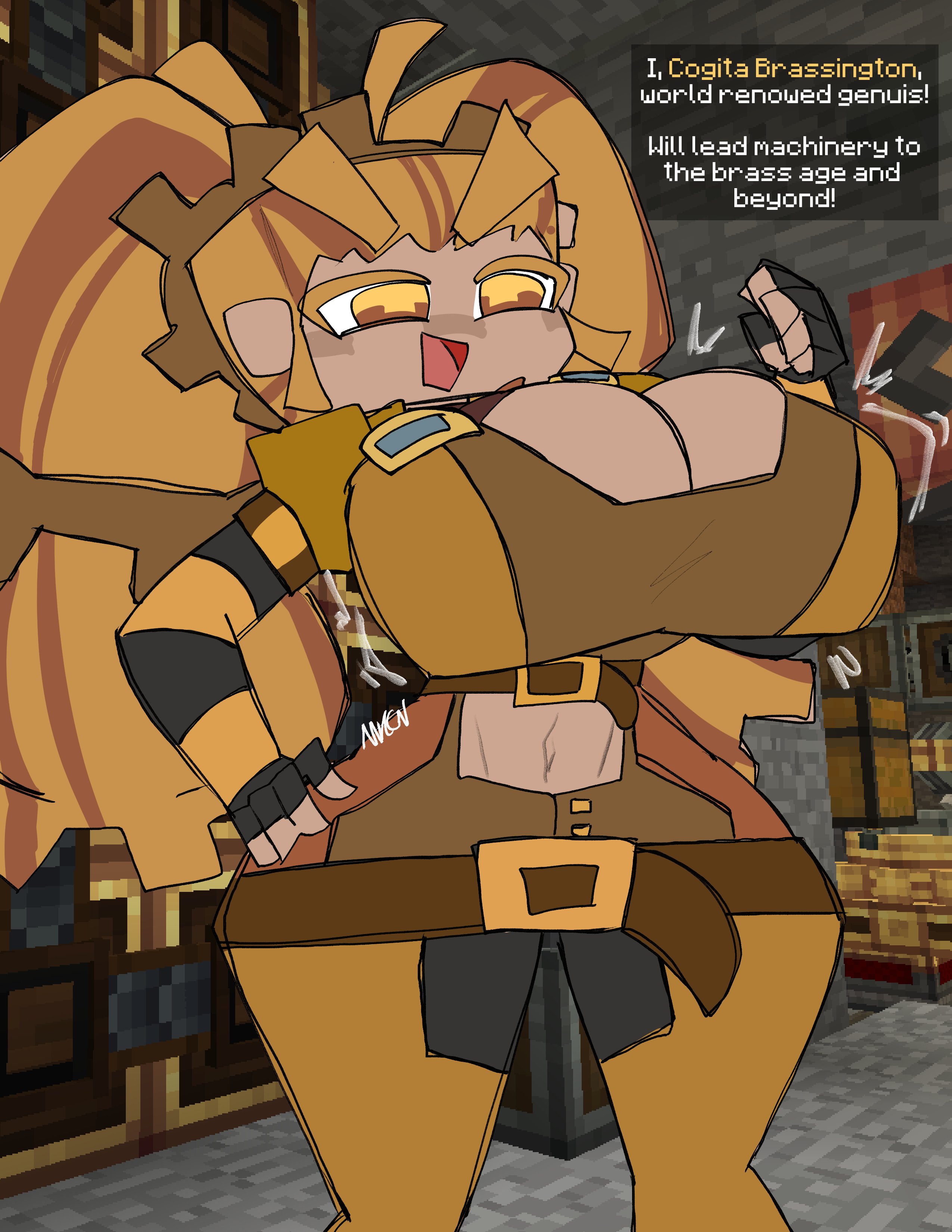 1girls, cdk, cogita (mechacarnis), create (minecraft mod), create mod (minecraft), female, mechacarnis, microsoft, minecraft, mojang, tagme, voluptuous, voluptuous female