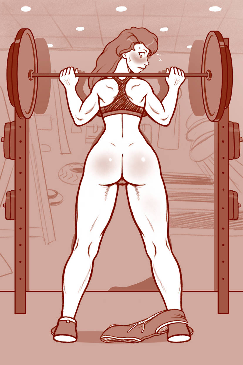 bottomless gym gym_uniform red_hair wardrobe_malfunction