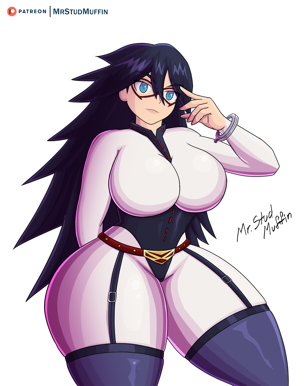 big breasts, breasts, female, midnight (my hero academia), mrstudmuffin, my hero academia, nemuri kayama, thick thighs