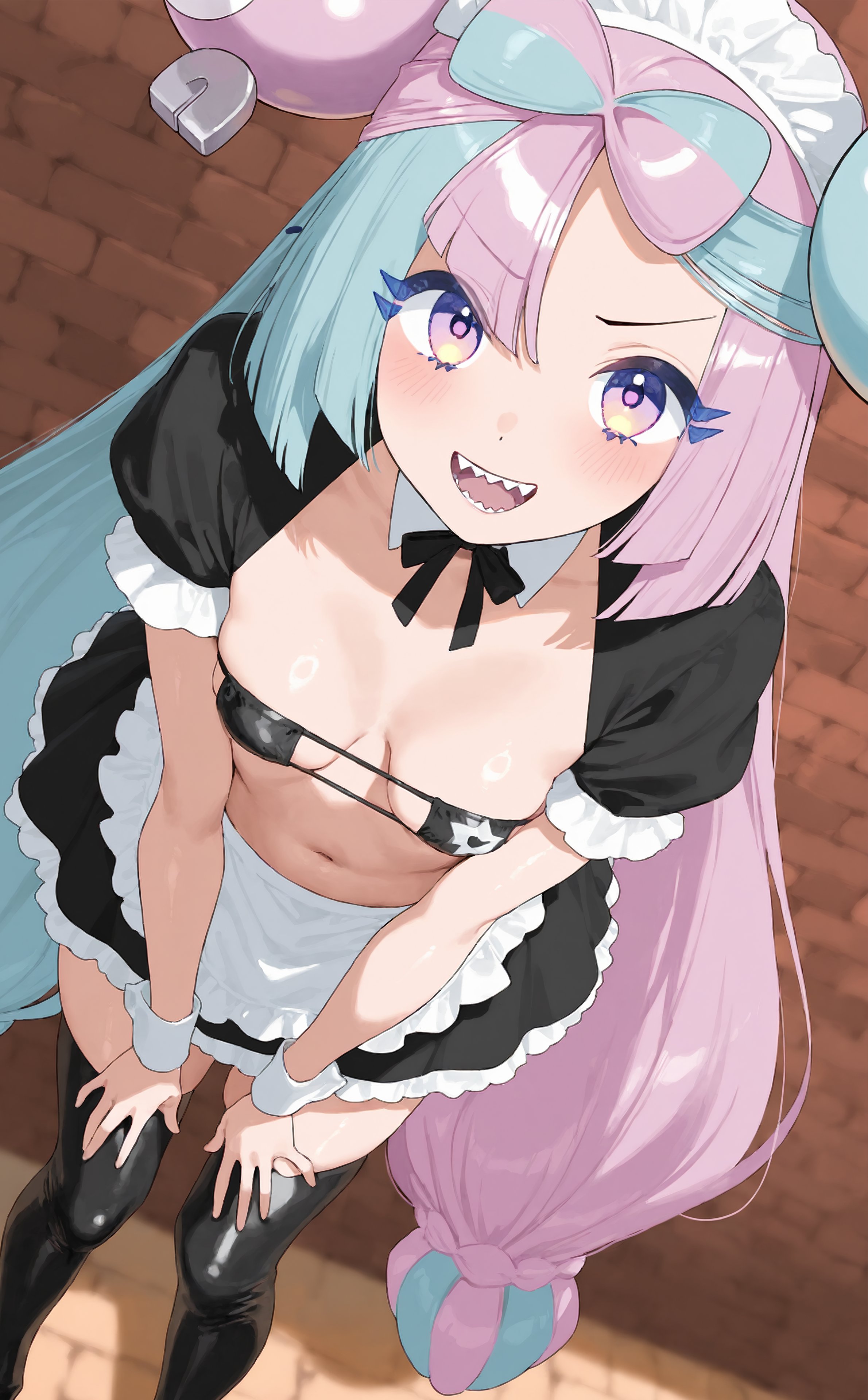 ai generated, female, highres, iono (pokemon), kenken2022257, maid, pokemon