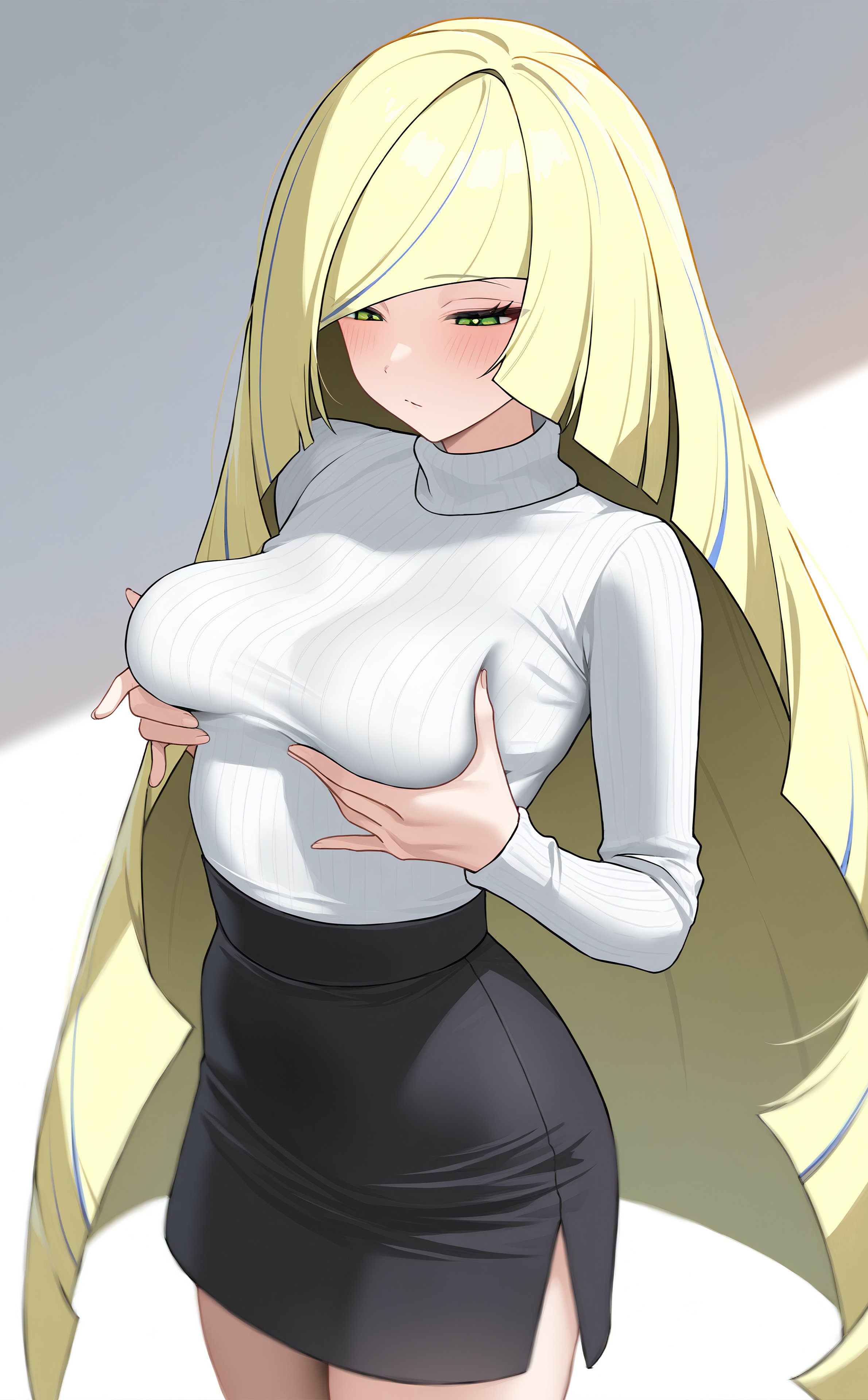 ai generated, dress, female, highres, kenken2022257, lusamine (pokemon), pokemon