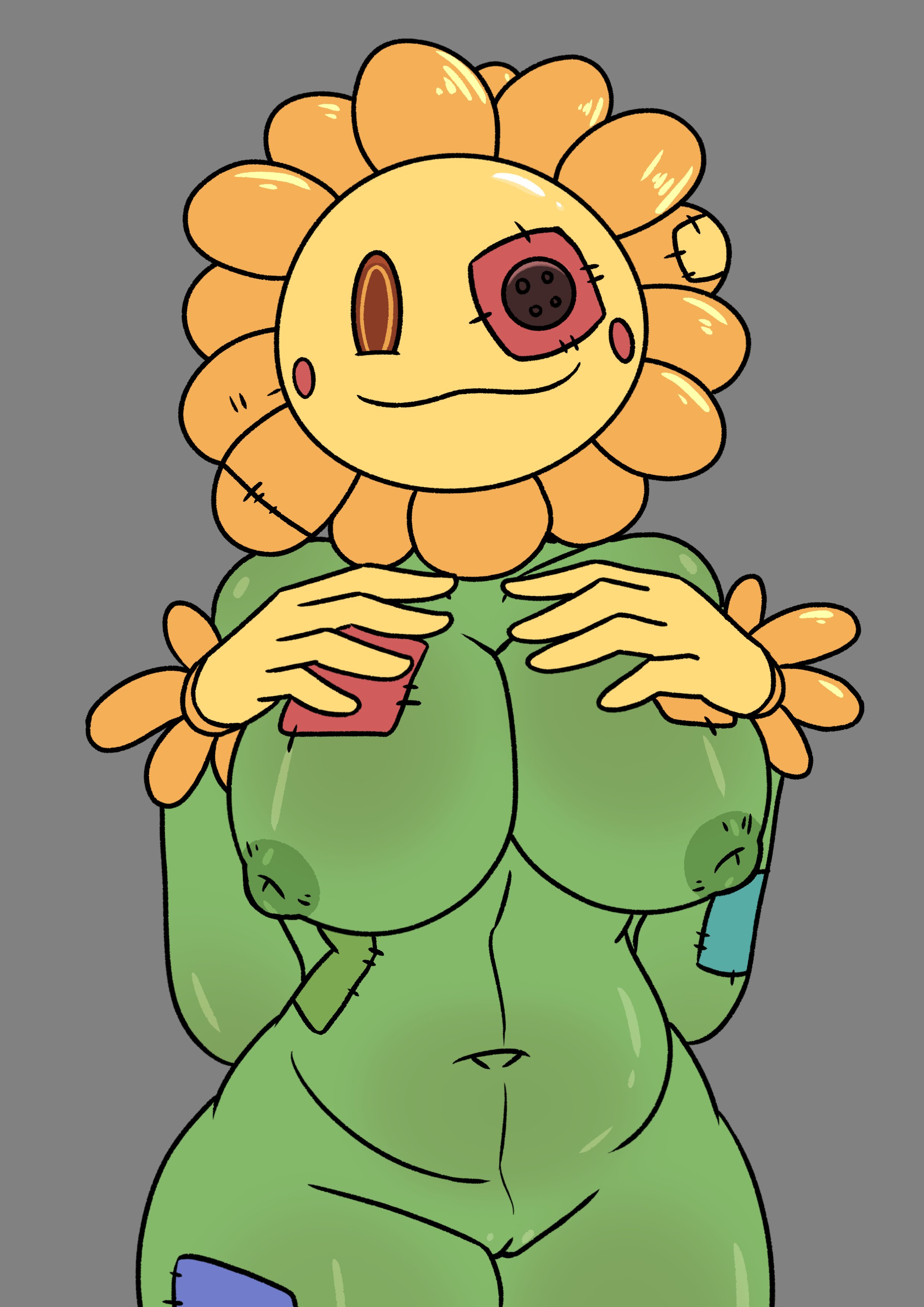1girls, anthro, anthrofied, ass, ass focus, big breasts, breasts, bruhmynameisdylan, female, flora fauna, nsfwinthedark, patchwork skin, plant, plant girl, plant humanoid, plantie, plants vs zombies, plants vs. zombies, plushie, popcap games, stuffy flower (pvz), sunflower (pvz)