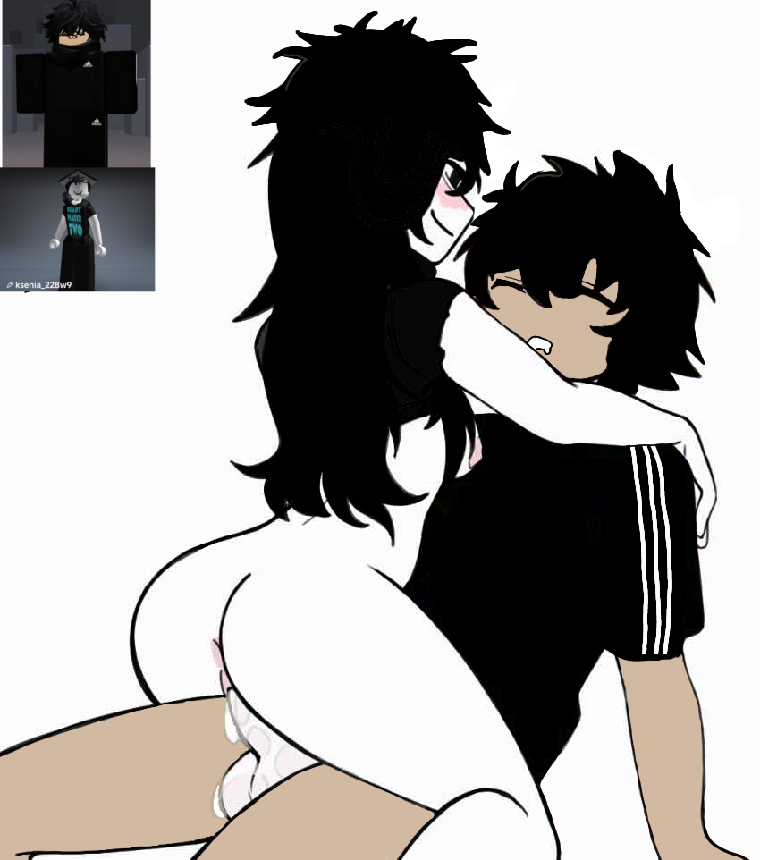 1boy 1boy1girl 1girls ass assertive big black blush boy breasts cowgirl cum cum_in_ass cum_in_pussy cum_inside cute female femdom girl hair in long male male/female mistercemper penis position pussy reference_image roblox roblox_avatar robloxian self_upload traced