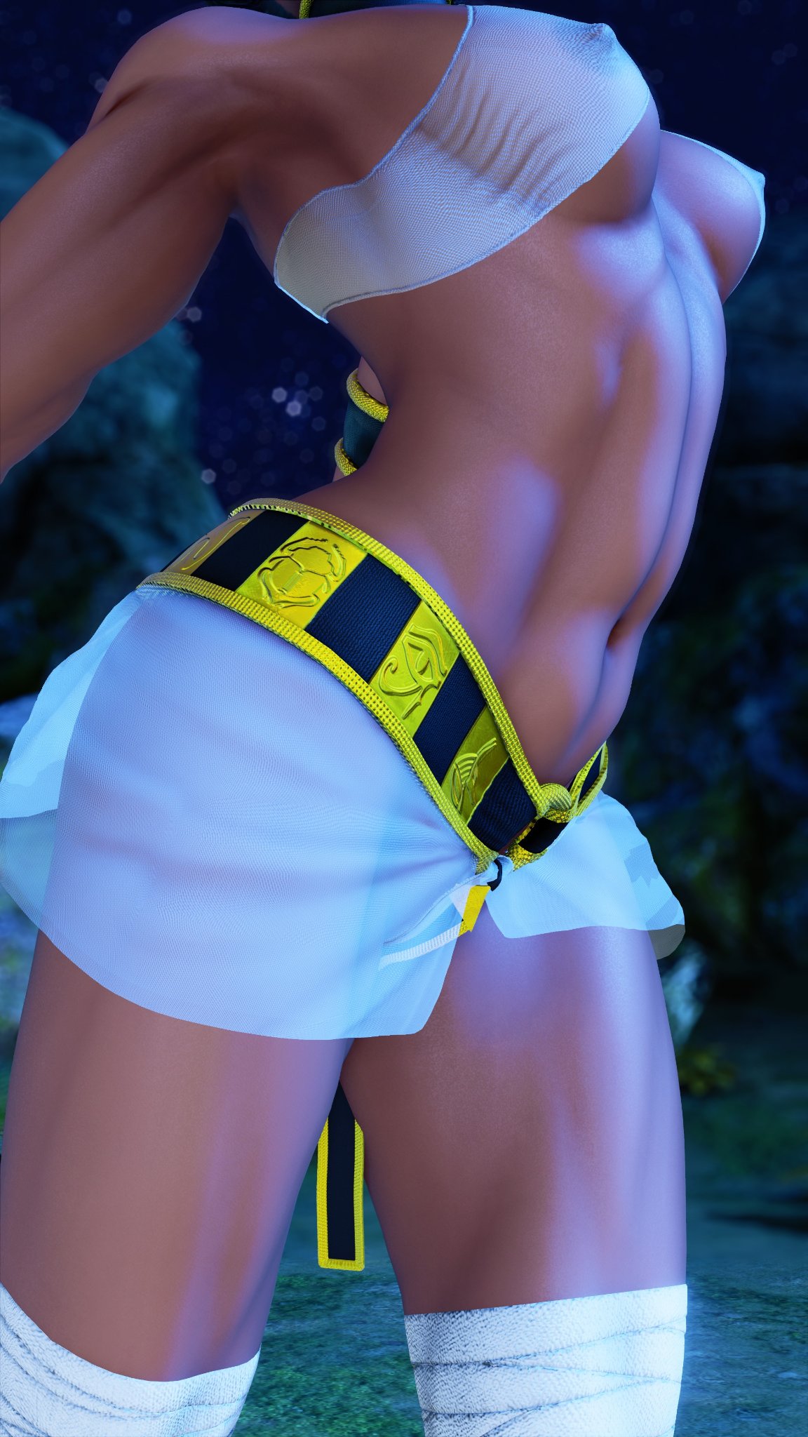 3d areolae athletic athletic_female bob_cut brown_body brown_skin busty egyptian egyptian_female female female_focus female_only hourglass_figure menat_(street_fighter) nipples nudity repinscourge revealing_clothes see-through see-through_clothing short_hair skimpy skimpy_clothes street_fighter street_fighter_v tagme wide_hips