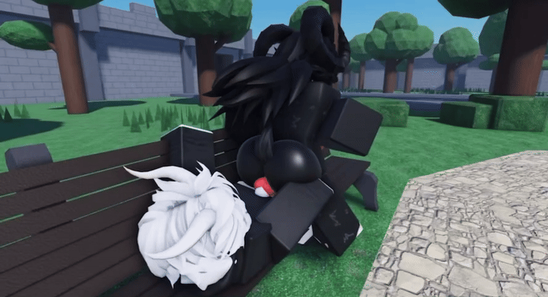 animated anthro ass big_butt big_penis bovid caprine character_request duo genitals goat male male/male mammal mortis penis roblox short_playtime