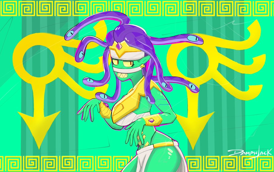 brawl_stars damphjack emz_(brawl_stars) medusa_emz_(brawl_stars) supercell