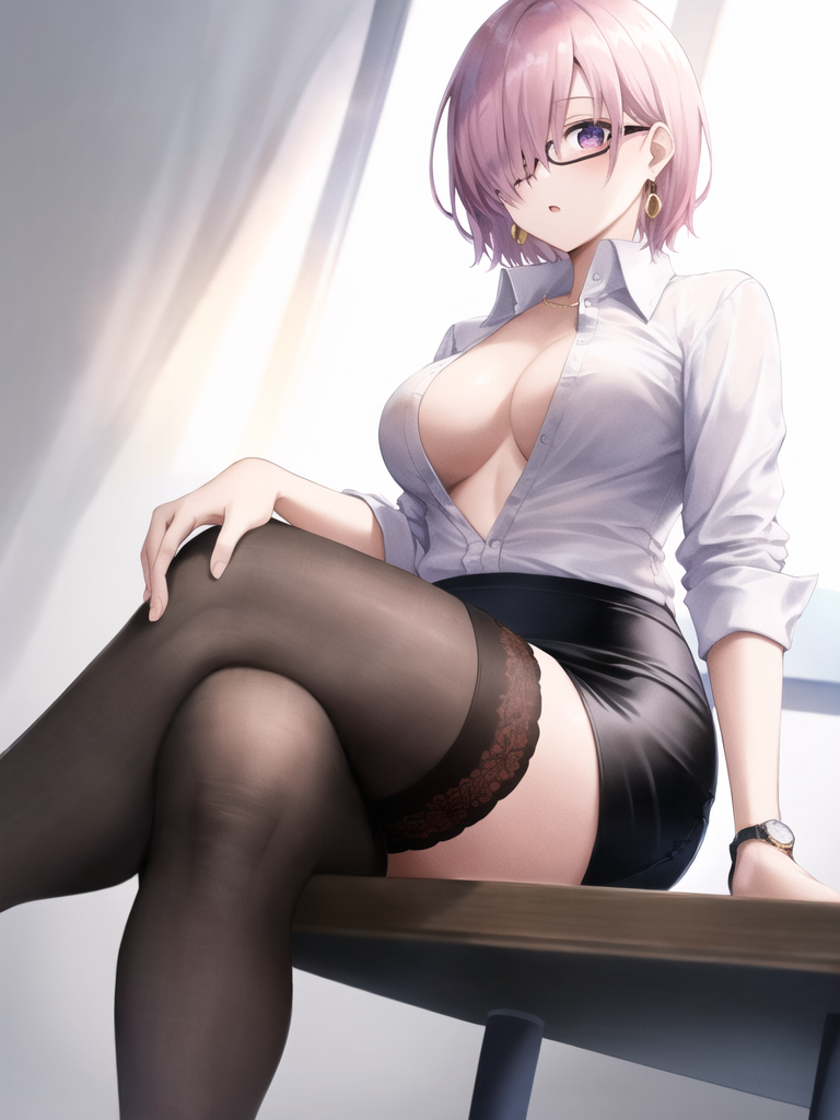 ai_generated fate/grand_order fate_(series) female mash_kyrielight mashu pink_hair shielder_(fate) shielder_(fate/grand_order) solo type-moon zakuro3d