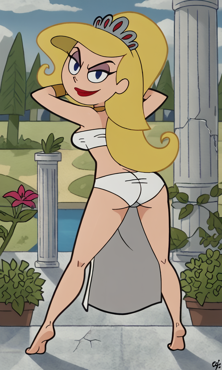 ai_generated ass barefoot bigmic145 blonde_hair breasts eris_(billy_and_mandy) female female_only goddess nai_diffusion solo stable_diffusion the_grim_adventures_of_billy_and_mandy white_skin